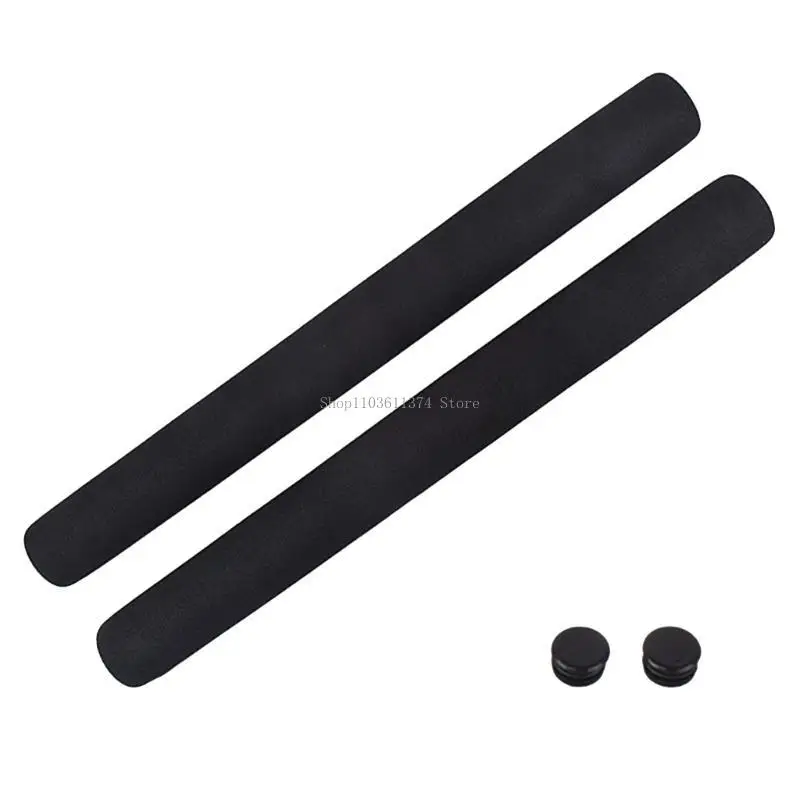 

1 Pair Bicycles Handlebar Grip Soft Sponge Cover Bike Handle Grip Cover Non-Slip Cycling Handle Bar Grips with End Plug