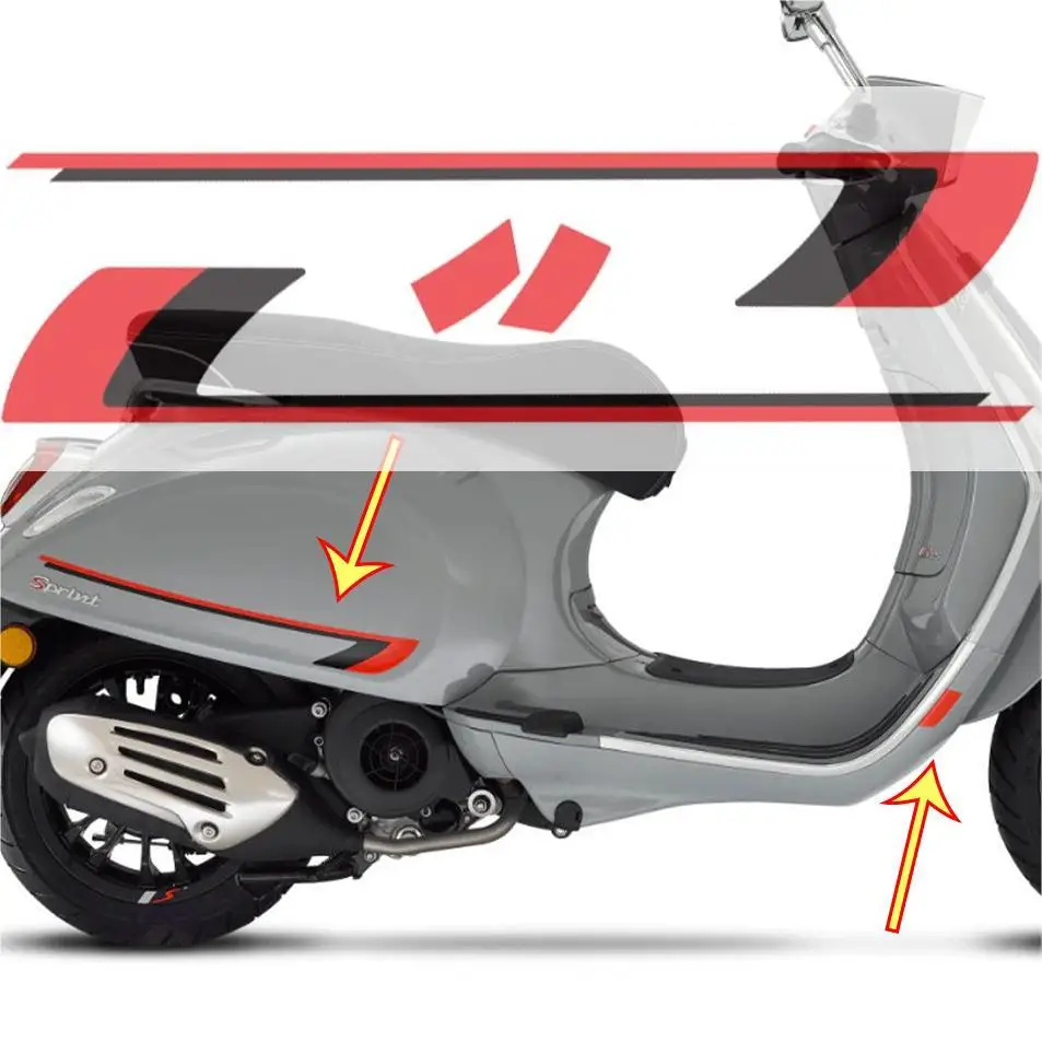 Vespa gts gtv用のオートバイ用サイドステッカー,防水装飾ボード,spring 125 150 200 250 300