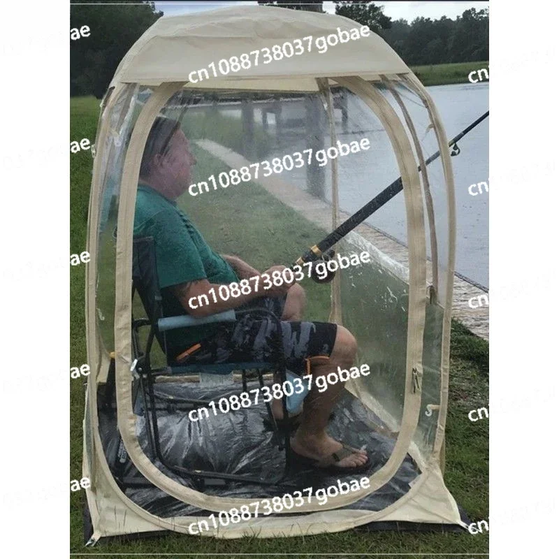 Fishing tent single outdoor windproof and cold-proof transparent winter wild  greenhouse