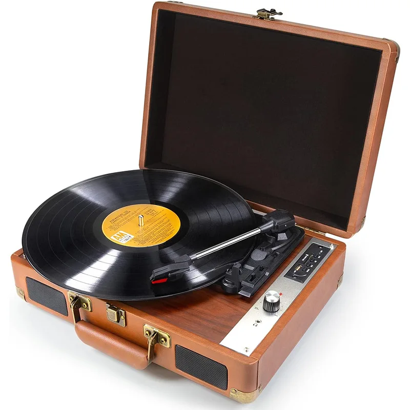 

Suitcase Turntable Player Retro Speaker Sale Portable Vinyl Record Player Leather Case