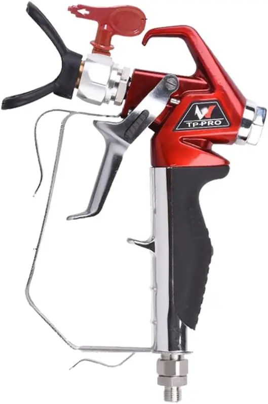 

Airless Paint Spray Gun with 517 tip High Pressure 4000 PSI Red Series Airless Sprayer Gun (4 Finger)