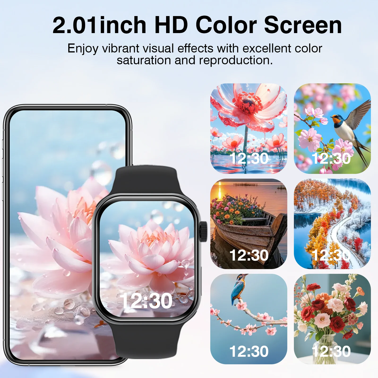 2026 New Smartwatch,2.01-inch Full Touch HD Screen,Wireless Calling,Multiple Sports Modes,Sedentary Reminder, Calculator,Custom Dial Wallpaper,For Android & Ios, Perfect Birthday Gifts, Christmas, Halloween