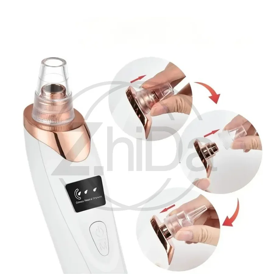Rechargeable Blackhead Remover Vacuum Long Lasting Battery Electric Facial Pore Oil Cleansing Tool