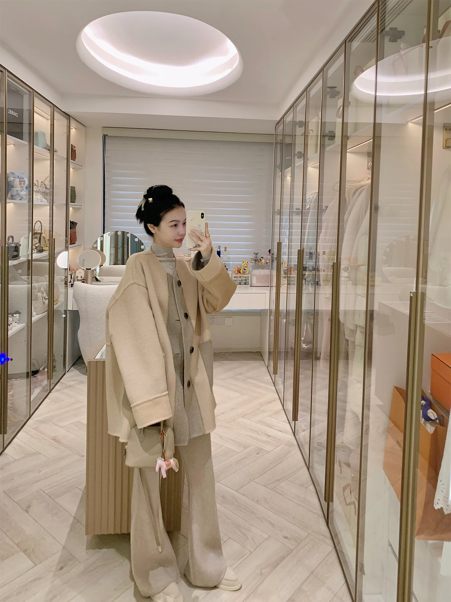 

Женское двустороннее шерстяное пальто FPOH в стиле ретро, средней длины, модная зимняя одежда, прямой крой, стандартный размер