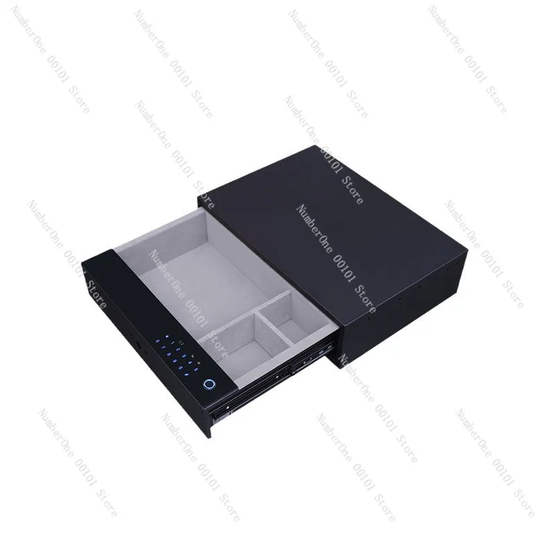 All-Steel Household Safe with Fingerprint Password, Hidden Drawer Safe for Jewelry, Anti-Theft Wardrobe Safe for Home Use
