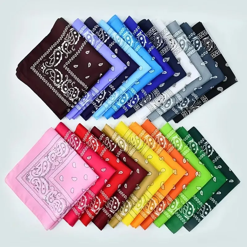 1/4Pcs Bohemian Print Bandana Paisley Pattern Headbands Hiphop Kerchief Outdoor Unisex Headband Wrist Wraps Face Mask