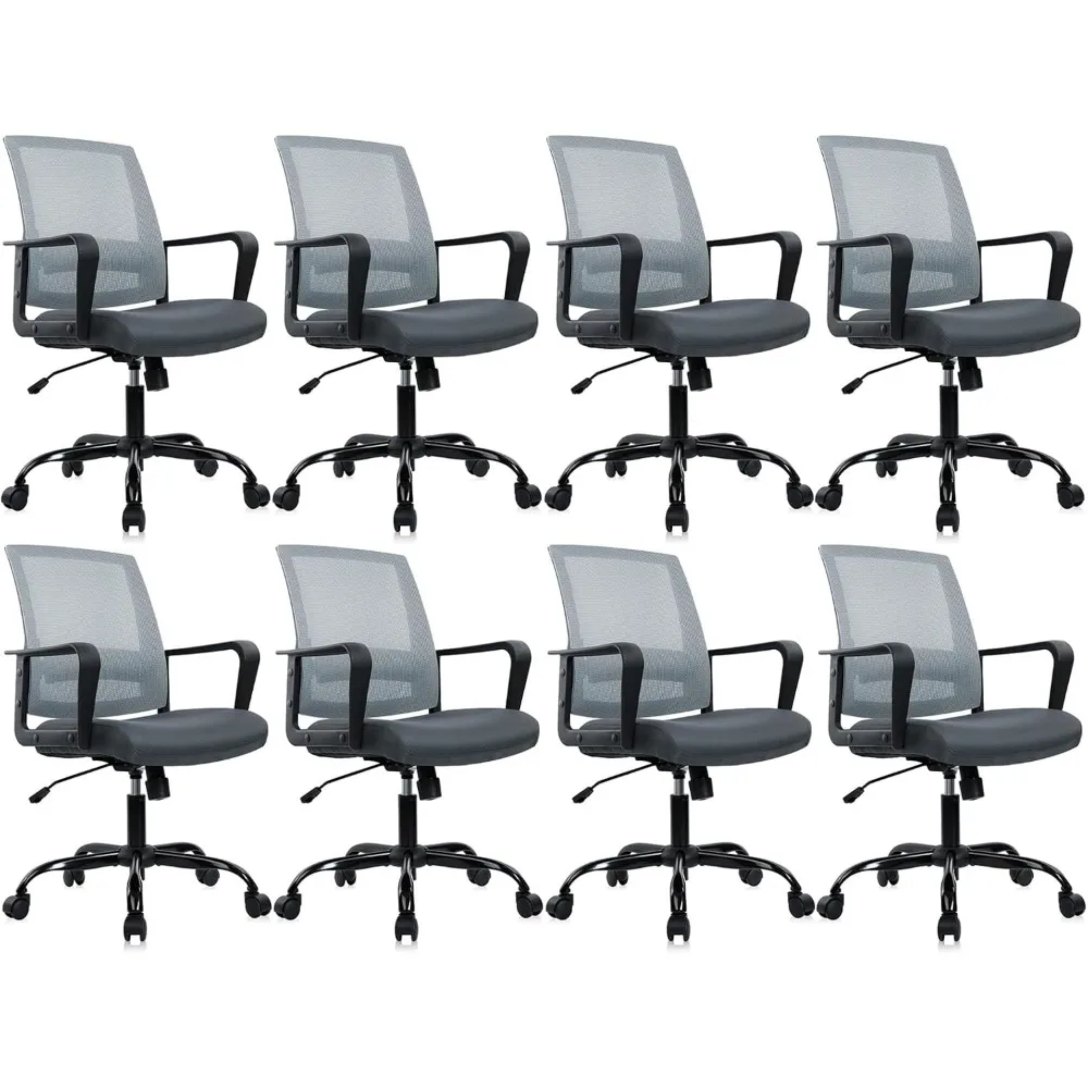 

Ergonomic Office Desk Chair - Mesh Office Chair with Adjustable Lumbar Support, Rolling Comfortable Computer Task Chairs with A