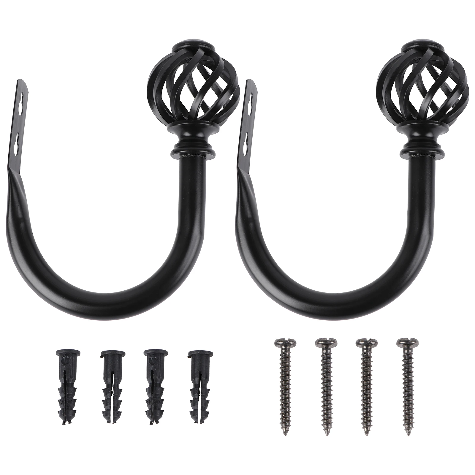 

Heavy Duty Steel Curtain Holder Accessory Curtain Hooks Vintage Shower Fixing Parts Decorative Accessories Bath Hardware
