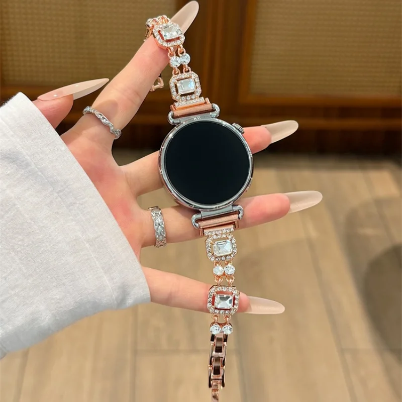 Flash Diamond Premium Bracelet Strap Suitable for Huawei GT5/GT5 Pro/GT4/GT2/3/4 22mm/20mm/18mm fashionable strap