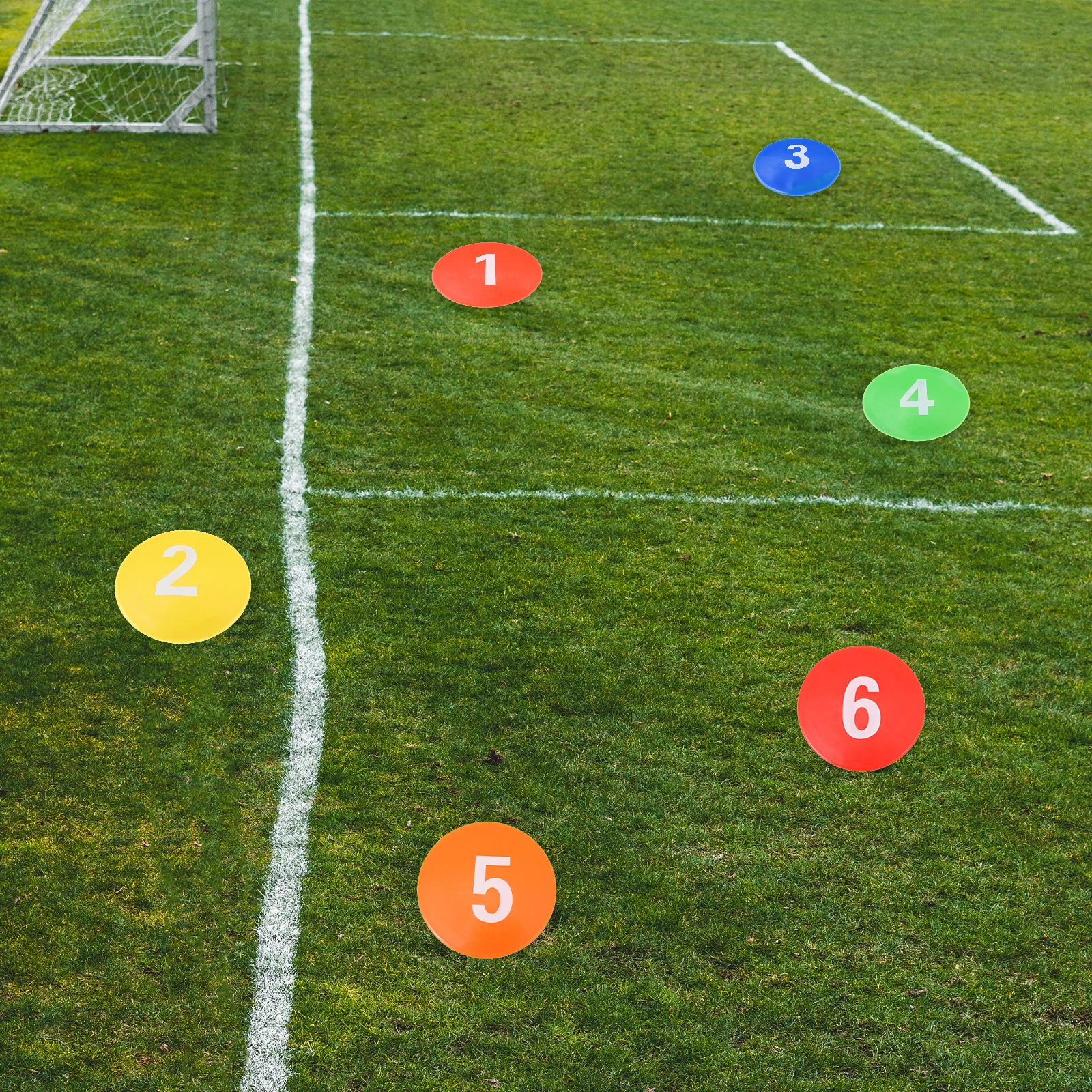 

1 set Landmark Mat Logo Plate Football Marker Dishes Number Soccer Markers Training Sports Equipment Spot Agility Gym Playground