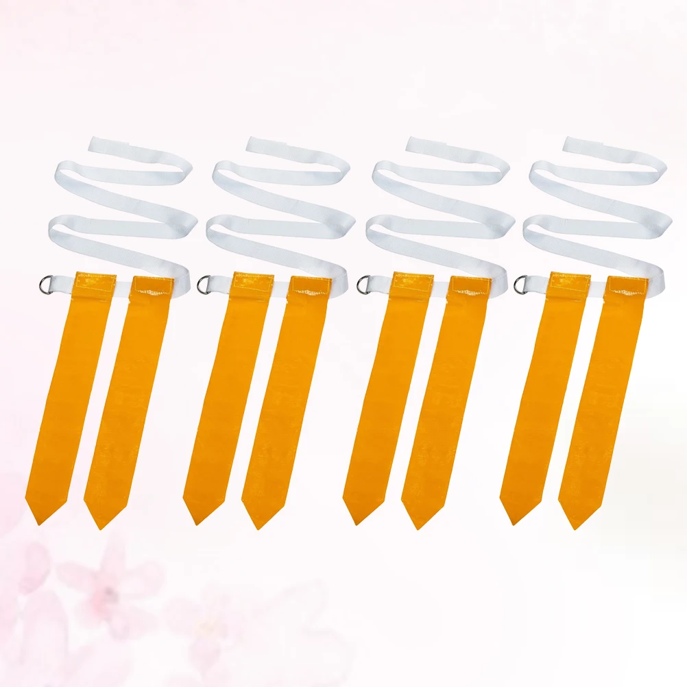 مجموعة حزام كرة القدم مكونة من 4 قطع من النايلون عالي التحمل مع أعلام للشباب لالتقاط ألعاب العلم في الهواء الطلق