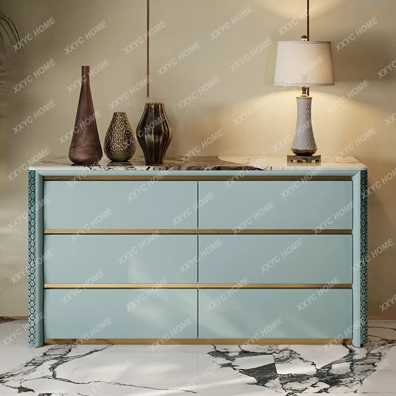 

Элегантный комод с шестью ящиками, модный мраморный шкаф для телевизора, элитный шкаф для хранения вещей в спальне или прихожей