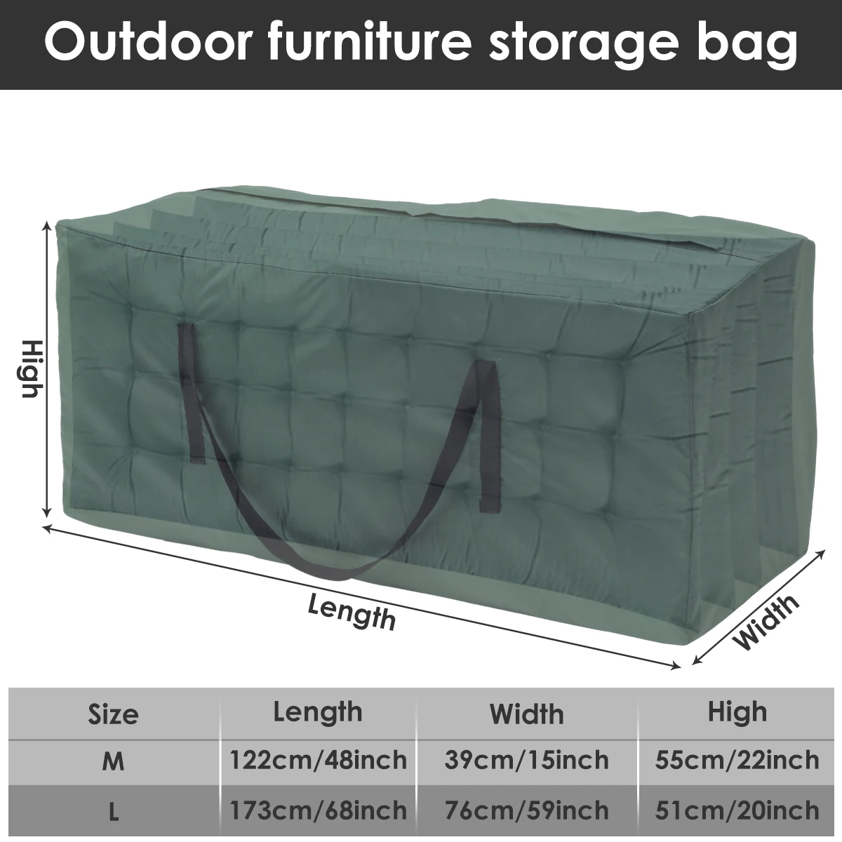 Outdoor Furniture Cushion Storage Bag Multi-Function Waterproof 210D Oxford Cloth Furniture Protective Cover Xmas Tree Organizer