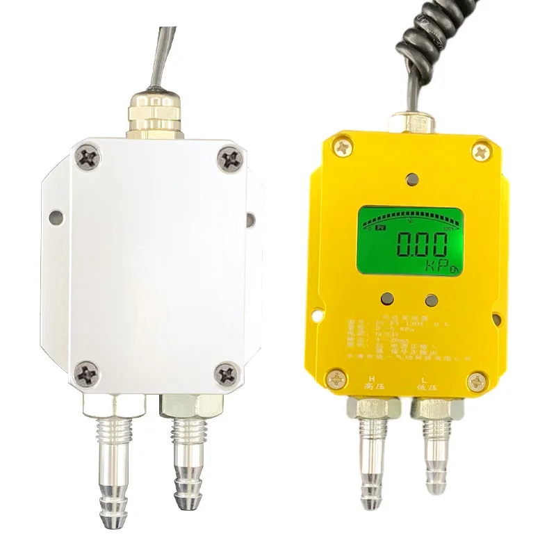 Transmetteur de pression différentielle micro-vent 4-20mA 0-10V RS485 Capteur de pression pour ventilateur de conduit d'air négatif