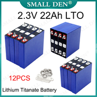12PCS New 2.3V 22Ah Lithium Titanate LTO Rechargeable Battery 25C discharge DIY 12V E-boat Scooter motorbike Solar 20000 Cycle