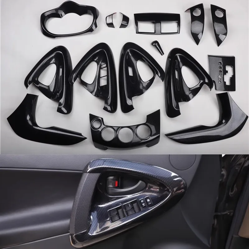 Voor Toyota Xa30 Rav4 2006 -2012 Abs Koolstofvezel Auto-Accessoires Interieurdecoratie Moulding Stickers Styling Links Rijden