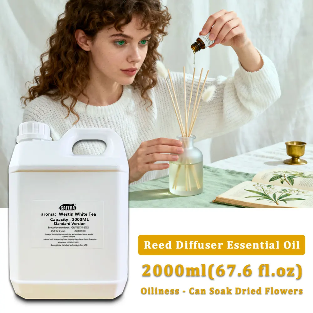 GAFERA 2000ml (67.6 fl.oz) Westin White Tea/Hilton Essential Oils - For Reed Diffuser & Fireless Aroma Diffuser & Vine Diffuser