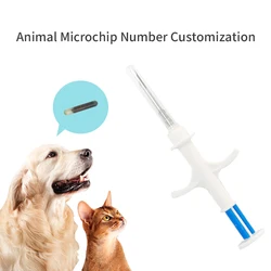 1pcs Microchip Number Customization RFID Animal Syringe FDX-B EM4305 Chip for Pets Going Abroad