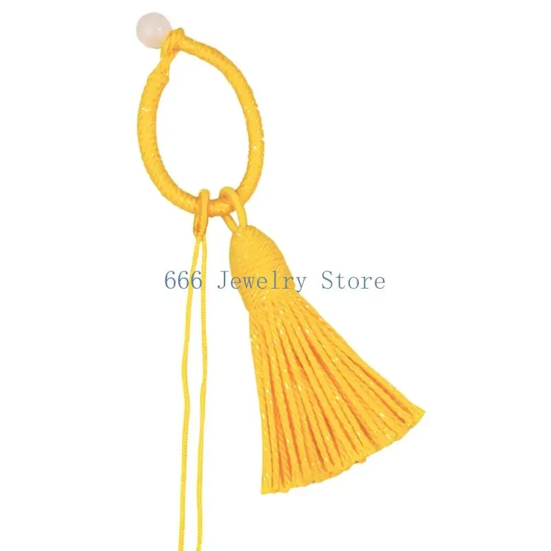 F2TD Trendy Bohemian Style Key Chain Vibrant Purse Decoration With Long Flowy Tassels And Multipurpose Functional Design