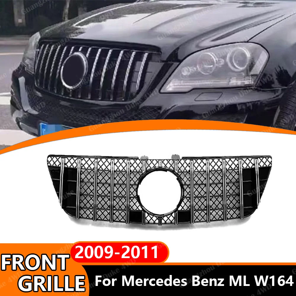 Front Grille for Mercedes Benz ML Class W164 ML300 ML320 ML350 ML400 ML550 GT 2009 2010 2011 Front Bumper Grill Replacement