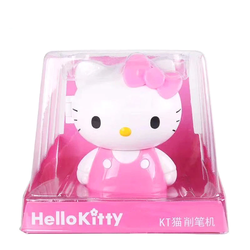 Kawaii Sanrio Hellokitty Pencil Sharpener Cute Cartoon Children Hand-Cranked Stationery Primary School Girls Birthday Gift New