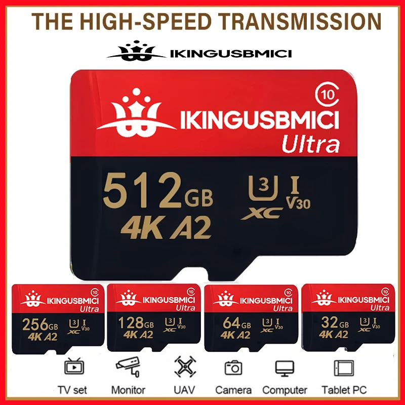 Eldingu Memory Card 32GB 64GB 256GB A1 U3 Class10 Mini TF C ard U1 TF Card for Cell Phones Car Devices Computers Drones