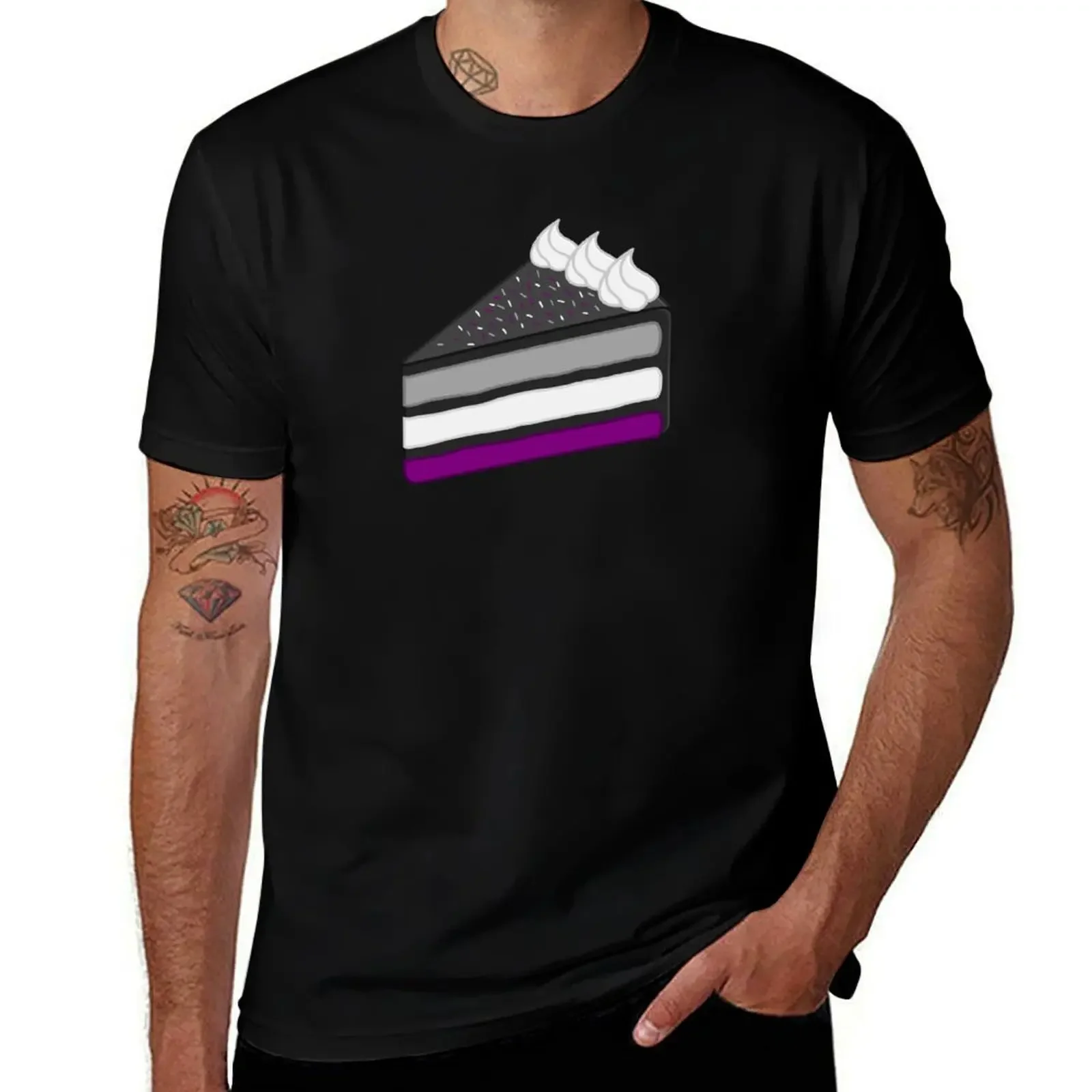 Delicious Slice of Asexual Cake T-Shirt funny gifts topping Short sleeve tee men