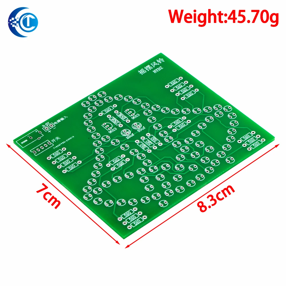 5V Swing Wind Chime Soldering Kit, 95 LED Flashing Circuit DIY Electronic Assembly Module for Welding Practice