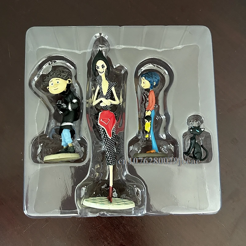 Coraline Boy Personaggio storto Mr. Bobinski Fantasma Madre Gatto Scena Set da 3 pezzi Action Figure Giocattoli di modello Regalo di Natale di Halloween