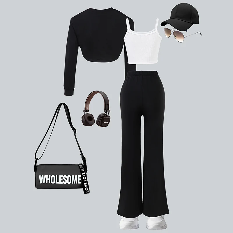 Women's And Children's Autumn/Winter Casual Fashion Sweet Fur Jacket & Strappy Dress Two-Piece Set