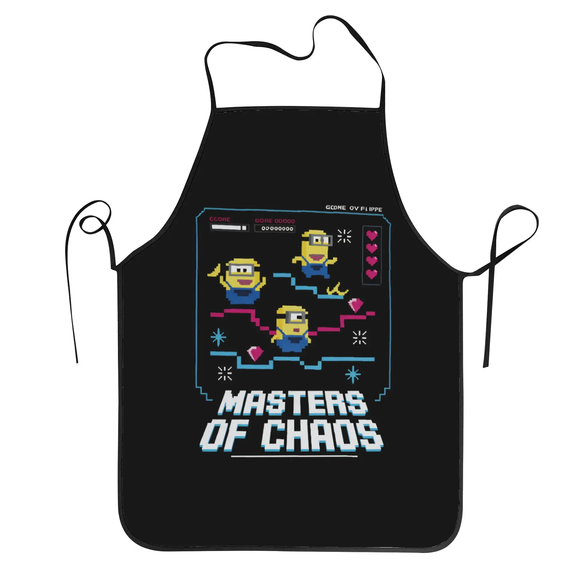 

Фартук с изображением миньонов, милые кухонные аксессуары для дома, фартуки для взрослых без карманов