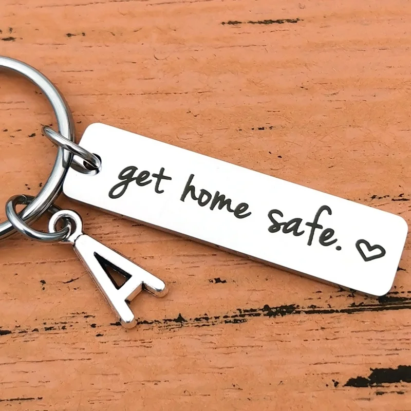 Fathers Day Gifts Drive Safe Charms Keychain Get Home Safe Dad Husband Boyfriend GirlfriendGift