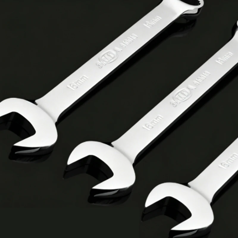 Combination Wrench Set Open End & Box End Flat Wrench  8/9/10/12/13/14/17/19/22mm Cr-V Steel Forged Mirror Polished for Auto