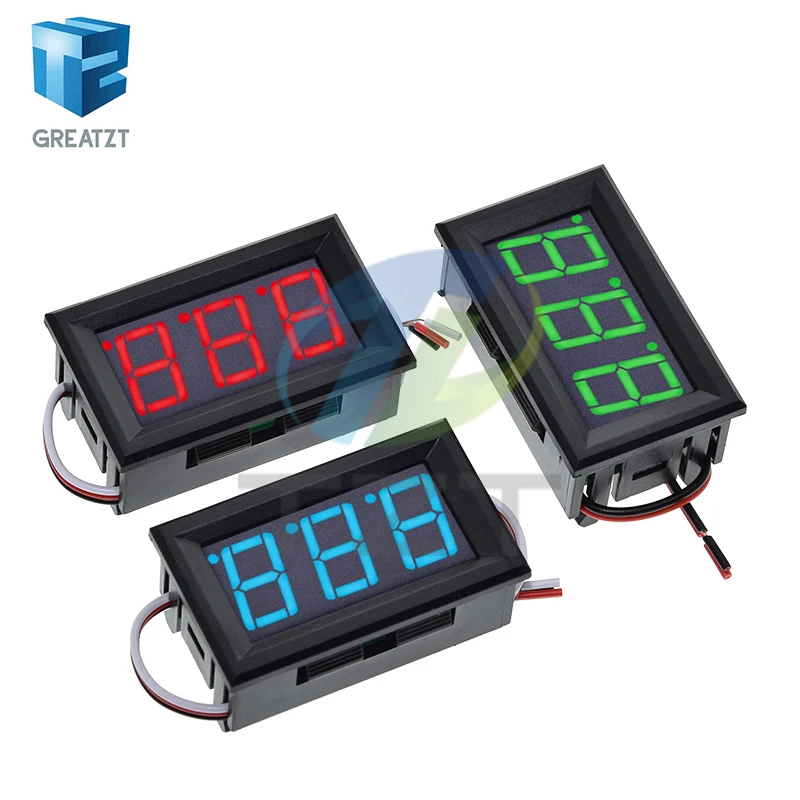 0.56 Inch Mini Red Green Blue LED Display Panel Voltage Meter Voltmeter Home Use Voltage 3 Three Digital DC 4.5V 30V 2 / 3 Wires