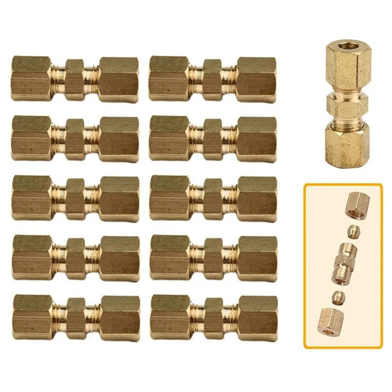 

20Pcs Brake Line Connector Without Flaring 4.75Mm 3/16 Useful Brake Line Connector For Brand Brake Line Car Accessories