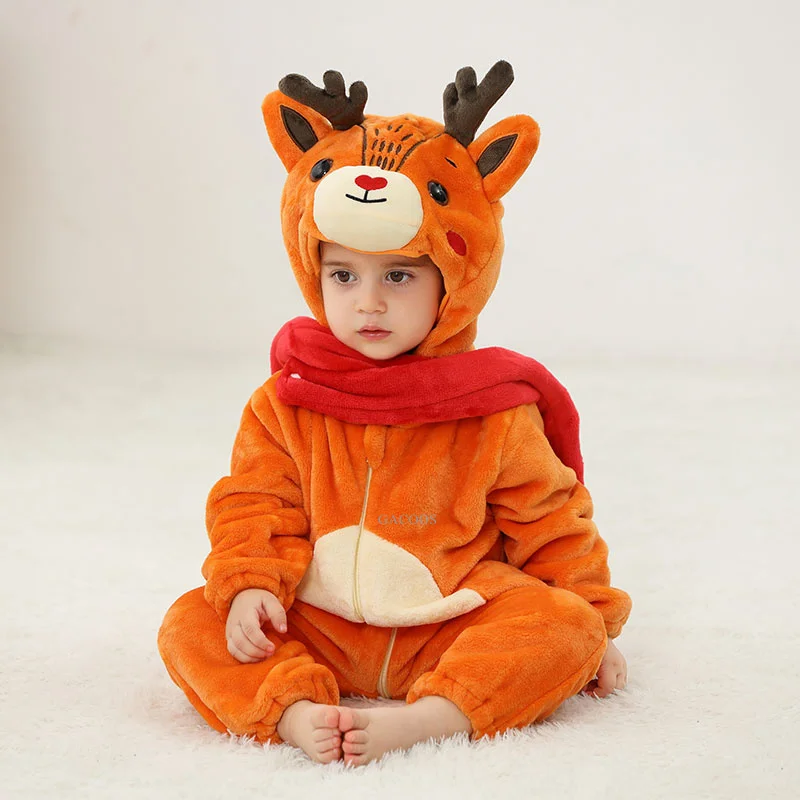 Cartoon Animal Baby Romper Pajamas 3