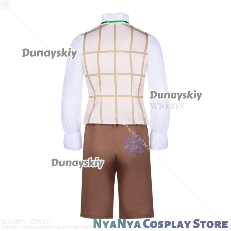 Makoto Kuonji ssiConew Anime Stume Kawaii DK Chaleco a cuadros gótico Corbata verde Pantalones cortos grises DK Uniforme escolar Halloween Navidad