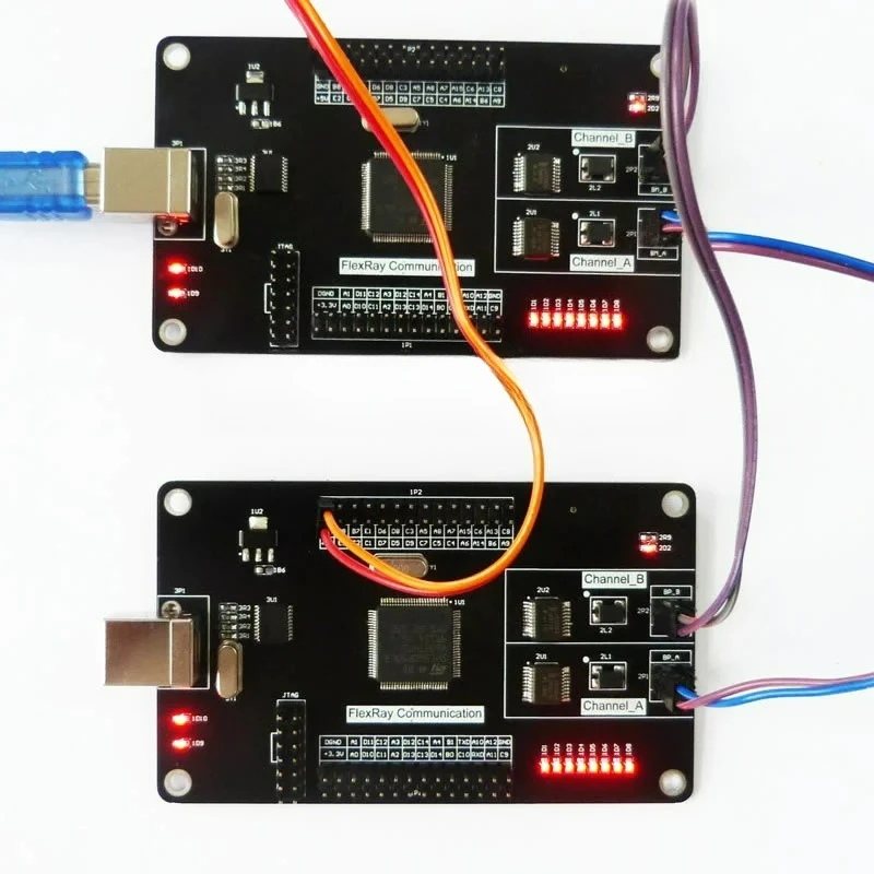FlexRay Development Board SPC560P50L3, Two-Machine Communication, FlexRay to Serial Port/CAN Bus Converter Module