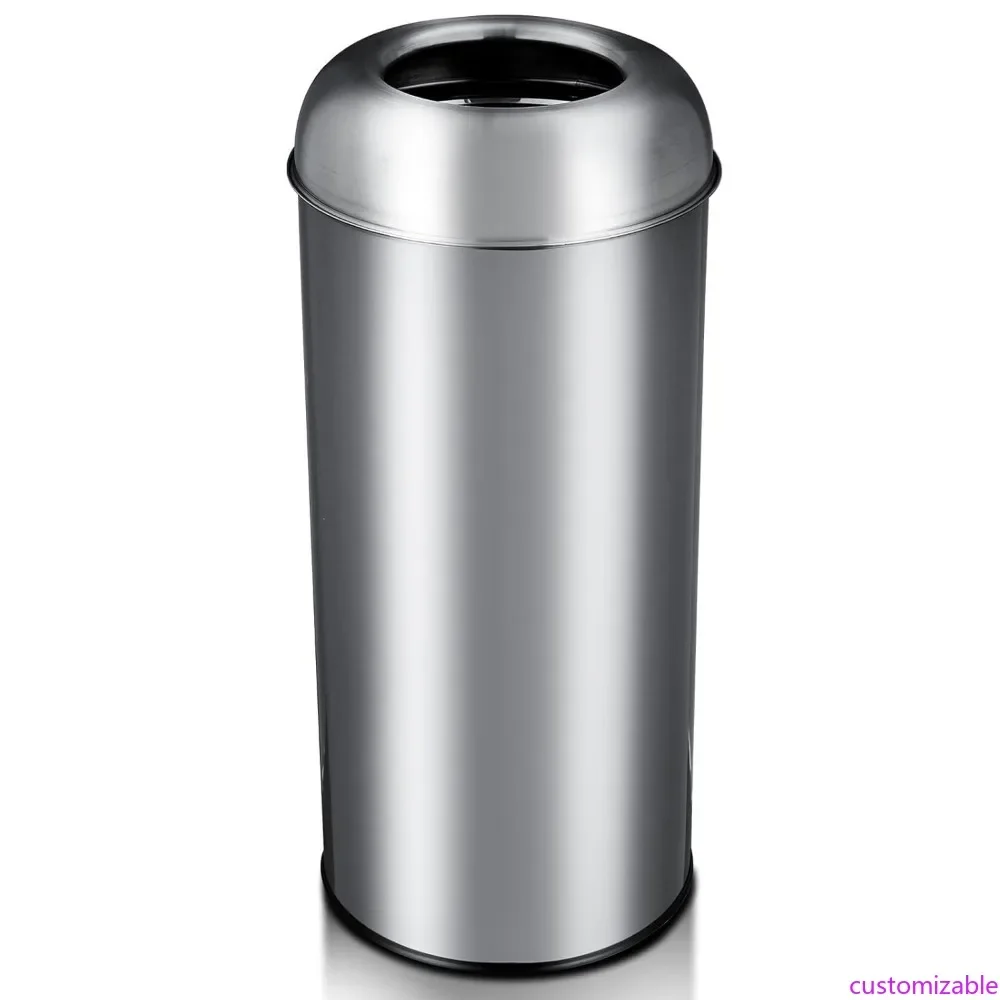 

Прочный мусорный бак на 65 литров с открытым верхом для коммерческого и кухонного использования, контейнер для мусора для офиса и спальни, не оставляющий следов