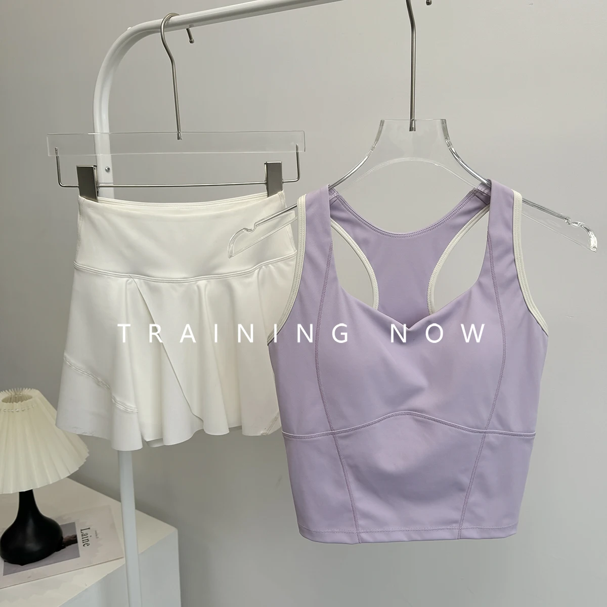 

Tennis sports suit for women in summer new badminton fitness suit morning jogging yoga suit quick-drying vest short skirt