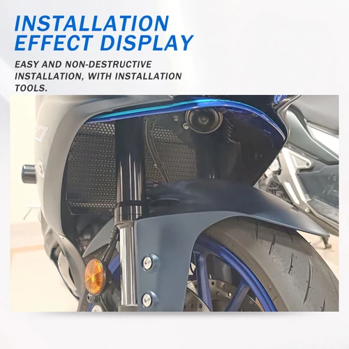 Imagen 2 del producto Para Yamaha YZF R7 2021 2022 2023 2024 YZFR7 Protector de cubierta de rejilla de radiador accesorios de motocicleta parrilla de protección de enfriador