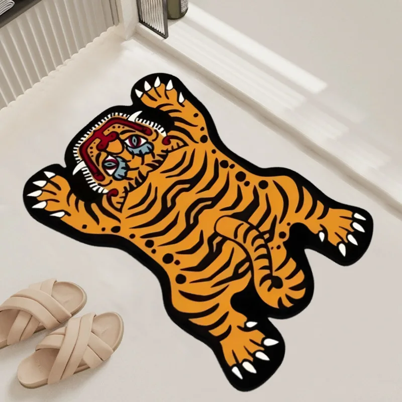 

Cartoon Tiger Bath Mat Non Slip Bathroom Floor Mat Soft Diatomite Mats Qucik Drying Foot Carpet Cute Kid Room Rug Home Decor