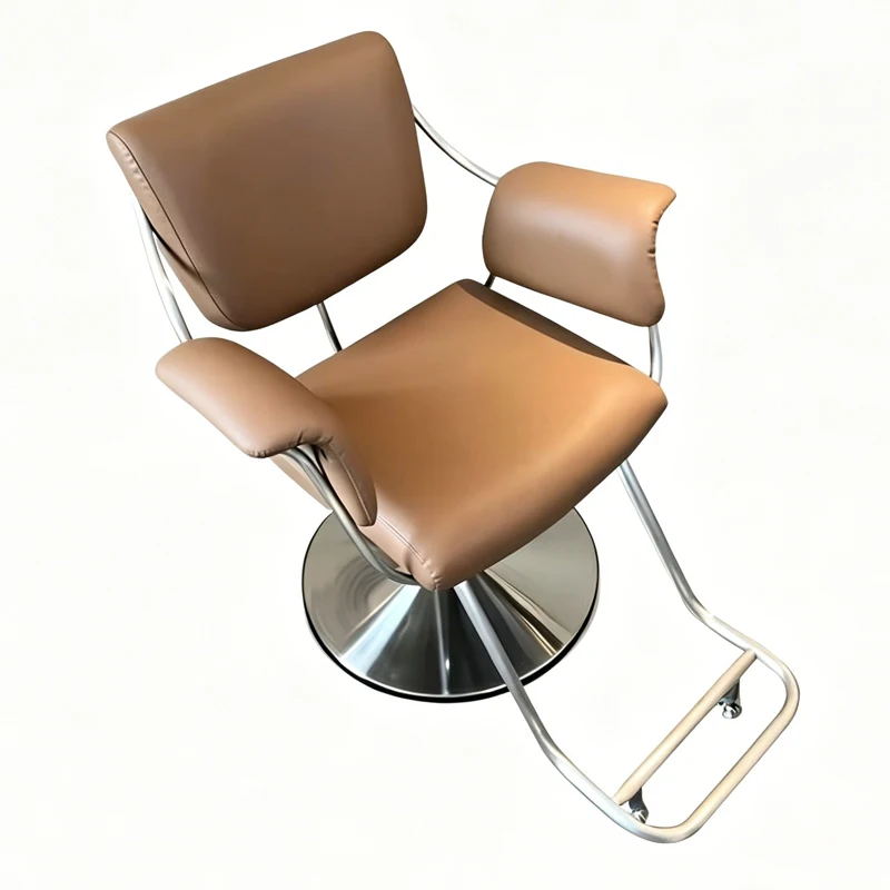Durable Hairdressing Equipment Luxury Modern Beauty Hair Salon Rotating Barber Chair  Hairdressing Gold Salon Styling Chair