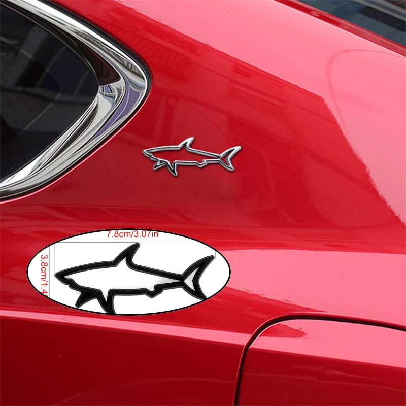 Car Fender Shark Gills Modified Car Stickers Side Marker Decoration Personalized Car Stickers Metal Hollow Shark Stickers