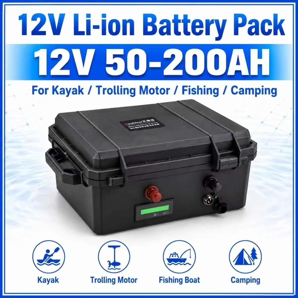 3S 12V 50Ah 60Ah 80Ah 100ah 150Ah 200ah lithium li ion battery pack for kayak Trolling Motor Fishing Inflatable Boat camping