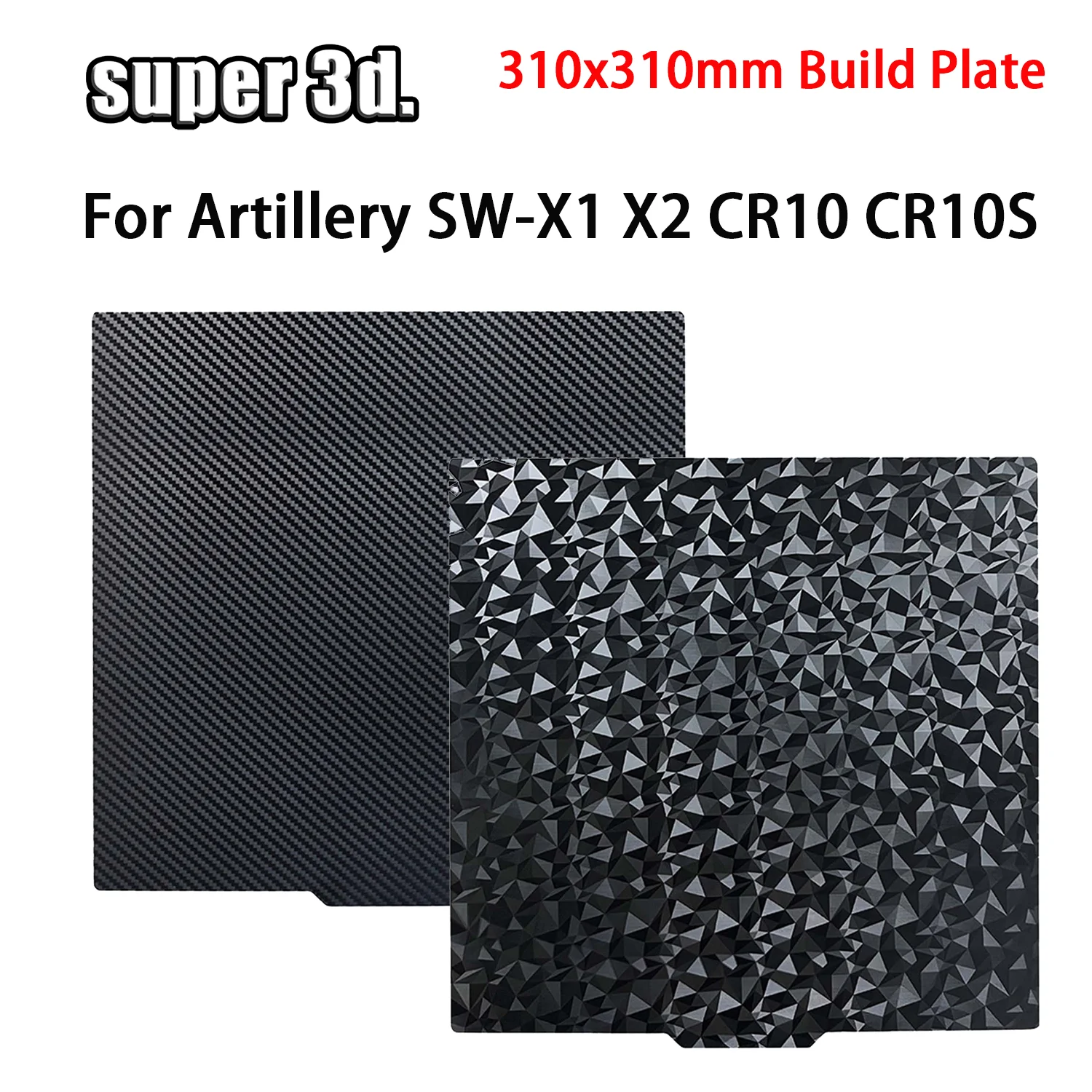

For Artillery SW-X1 X2 Print Bed 310x310 Heated Bed Magnetic Sticker 310x310 Pei Sheet CR10 CR10S 3D Printer PEO PET Build Plate