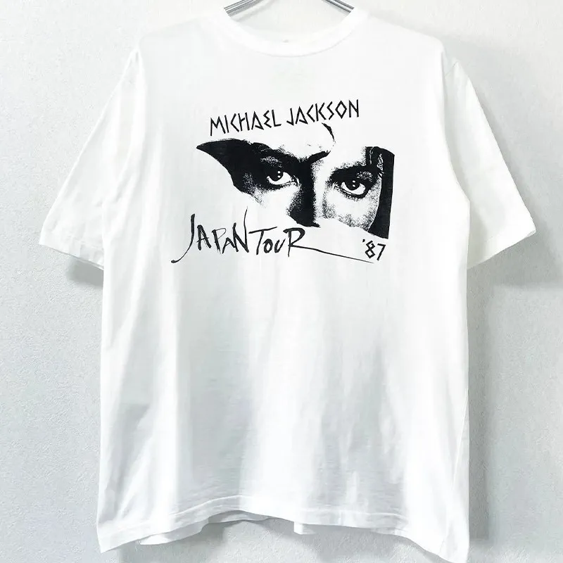 Tribute Michael Jackson American Retro High Street Loose Tee Men Women Adults Children Boy Gril Kids Parent Child Cotton T shirt