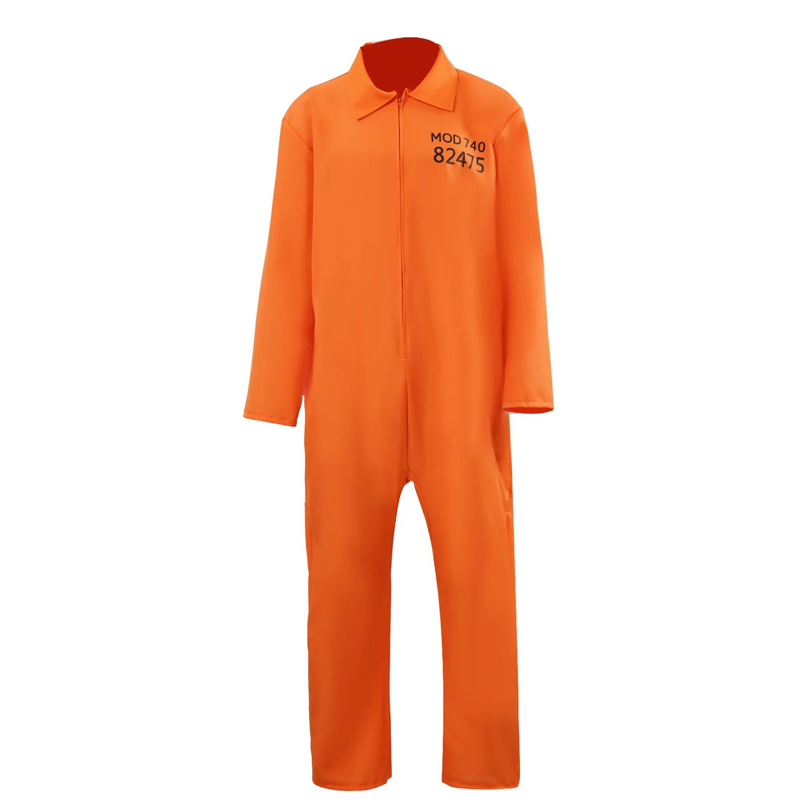 

Halloween Prison Uniform Costume Orange Jumpsuit Prisoner Costume Movie Character Performance Costume