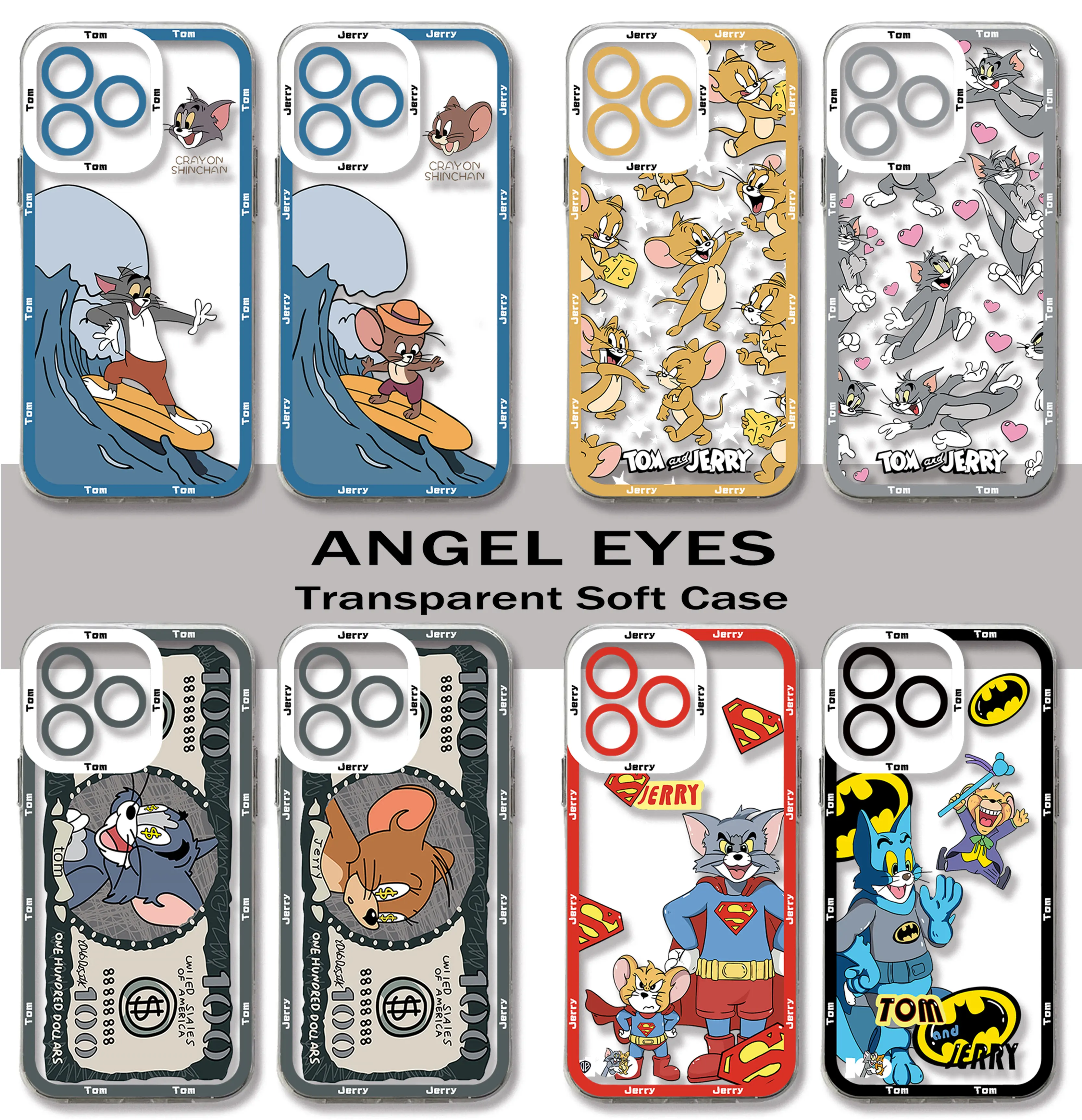 

Cartoon Toms and Jerrys Phone Case For Samsung S24 S23 S22 S21 S20 S10 FE Note20 Note10 Plus Ultra Lite 5G Clear Soft TPU Cover