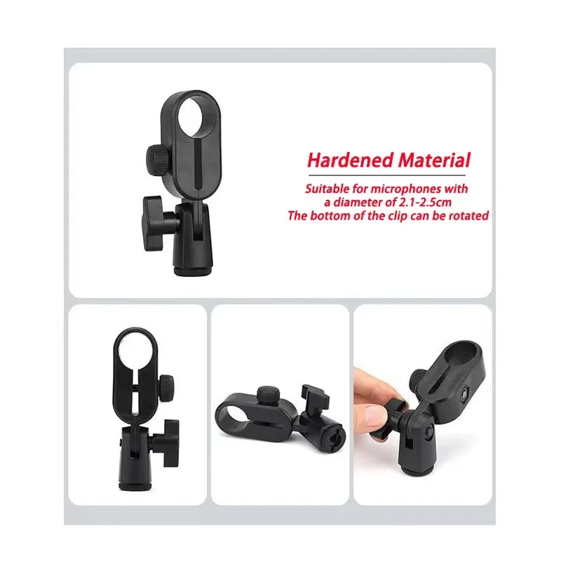 Portable Microphone Shock Mount Mic Clip Holder 240 Universal Microphone Clip Holder Anti Vibration Podcast Instrument Accessory